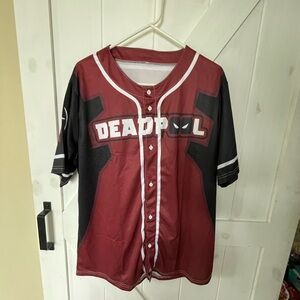 Men’s, XL, Deadpool, Marvel, comic, movie, short sleeve baseball jersey